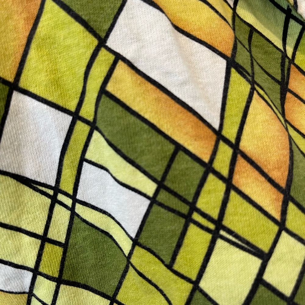 Vintage Abstract Square Block Patterned Shirt - image 7